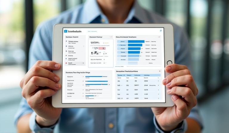 Moderne Benutzeroberfläche einer Karriereplattform mit Skill-Dashboard